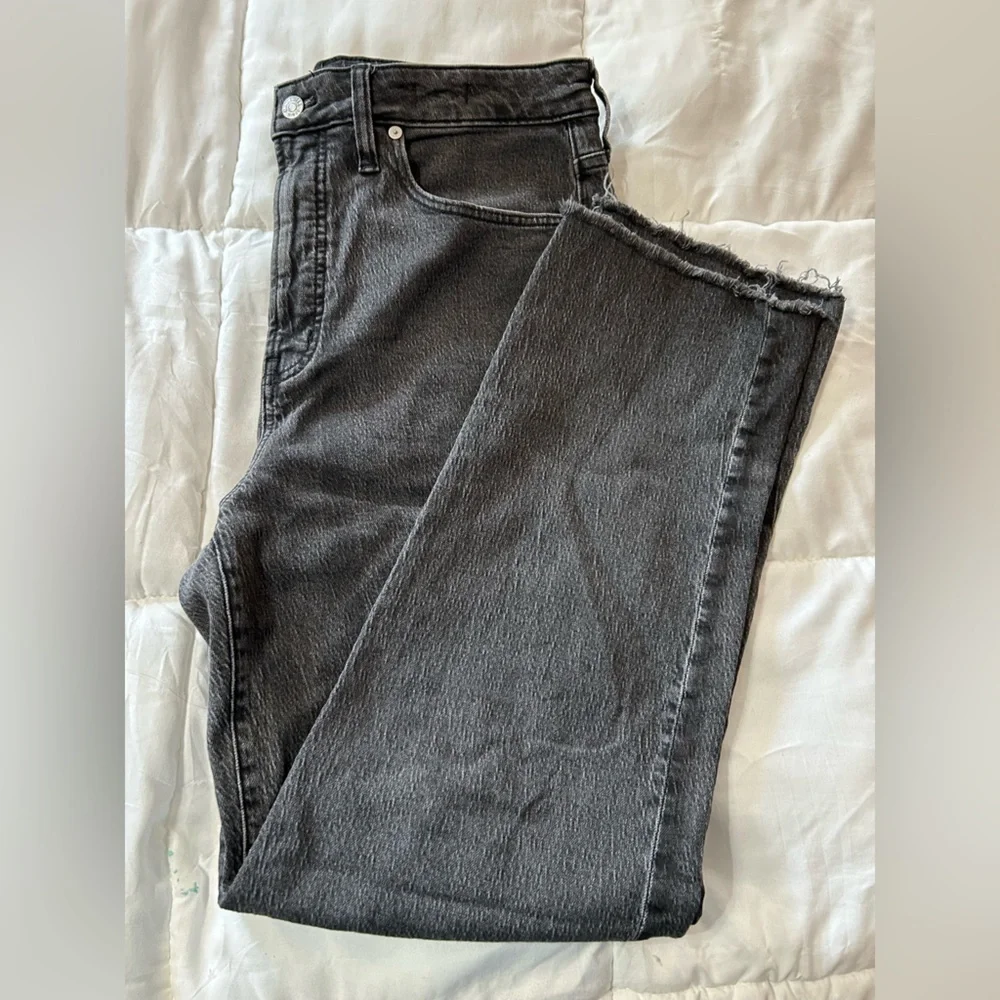 Madewell Curvy Perfect Vintage Gray Straight Leg Jeans 31T